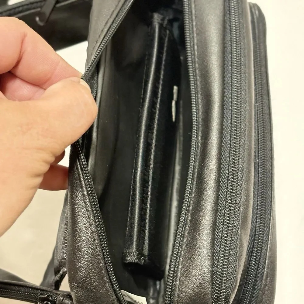 Black Vintage Nikon Leatherette Waist/Fanny Pack / Cross Body Bag